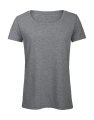 Dames T-shirt Triblend B&C TW056 Heather Light Grey